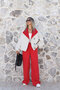 Ecru Standard Size Mini Striped Red Jacket - 2