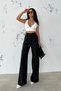 Pleated Fabric Palazzo Trousers - 6
