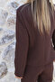 Bitter Brown Button Detailed Short Blazer - 5