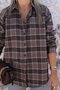 Coffee Checkered Stone Shirt - 4