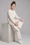 9-14 Years Old Girls' Lace Detailed Oysho Tracksuit Set Cream - 3