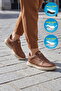 Tan Laced Lightweight Comfortable Sole Men's Casual Walking Shoes Sneaker 2297 Skin - 3