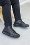 Genuine Leather and Fur 951Kma5000 Black Men's Sports Boots