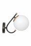 Sienta Black Antique White Glass Sconce - 2