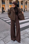 High Collar Belted Cashmere Coat Tsd260351 Brown - 4
