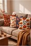Halloween Patterned 3-Piece Throw Pillow Cover Set - 2