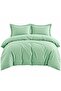 Light green 4-piece bedspread set - 40% cotton and 60% polyester - 2