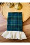 2-Piece Green Plaid Ruffled Kitchen Towel 40X60Cm - 3