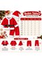 Boys Christmas Santa Claus Costume 3 Piece Set with Hat Red Plush Santa Outfit 1-8 Years - 4