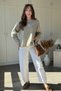 Green Sweatshirt with Written Stripes - 3