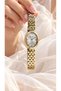 Oval Small Case-Yellow Color Steel Strap-White Dial-Stylish in Box-Women's Wristwatch - 2