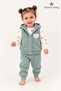 Baby Girl Set 3-Piece Set with Hooded Vest Seasonal Top and Bottom Set - 6