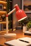 Sima Avize Modern Wooden Detailed Table Lamp – Decorative Study and Reading Lamp with Adjustable Head