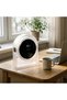 Smart Digital Display Desktop Fan - 5-Speed Rechargeable Turbo Air Circulator with Type-C & Transparent White Shell - 3