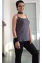 Combed Viscose T-Shirt with Smoked Rope Straps - 8