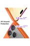 Husa iPhone 18 Pro, Joyshell, Silicon Catifelat, Interior Microfibra, Premium, Portocaliu - 2