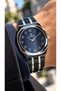 Digital Dial-Thin Case-Dark Blue Women'S-Black Steel Strap Men's Wristwatch in Stylish Box