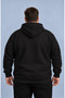 Men's Plus Size Basic Hooded Kangaroo Sweatshirt - 2