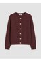 Plum Glitter Women's Knitwear Cardigan