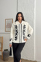 Women's Embroidered Plush Coat - 2