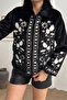 Women's Embroidered Plush Coat - 6