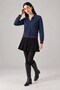Stripe Detailed Wool Buttoned Women's Cardigan - 3