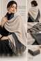 Double-Sided Premium Cashmere Shoulder Shawl with Fringes 70 X 200 cm