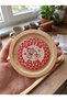 Retro Coffee Themed Set of 6 10 cm Bamboo Epoxy Coasters - 4
