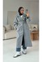 Women's Belted and Buttoned Oversized Long Cashmere Coat - 6
