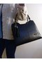 Stylish Black Hand and Shoulder Bag with Tassel Detail and Zipper Closure - 4