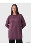 Plum Printed Women's Sweatshirt Tunic