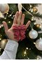 Christmas Tree Ornament – Pine Tree Ornament with Red Bow Figure - 3