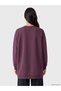Plum Printed Women's Sweatshirt Tunic - 4
