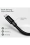 كابل نوع C بطول 1 متر، 60 واط، USB C إلى USB C، شحن سريع، مجدول، أسود اللون - 3