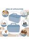 Portable Plastic Storage Organizer Caddy with Handle, 5 Compartments & Adjustable Dividers, Stackabl - 4