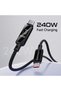كابل USB C إلى USB C بقوة 240 واط وطول 2 متر مع شاشة LED لعرض الطاقة - 3