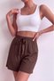 Women's Viscose Elastic Waist Ribbon Comfortable Fit Shorts