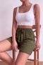 Women's Viscose Elastic Waist Ribbon Comfortable Fit Shorts - 7