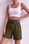 Women's Viscose Elastic Waist Ribbon Comfortable Fit Shorts - 2