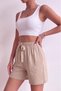 Women's Viscose Elastic Waist Ribbon Comfortable Fit Shorts - 5