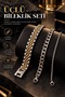 Men's Bracelet Set 3-Piece Steel Bracelet Combination Silver Gold Black Color Metal Chain Bracelet Watch Band Design Modern Stylish Charismatic Daily Use Accessory Set - 2