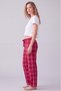 Women's Comfortable Fit Elastic Waist Milan Ribbon Pajama Bottoms - 4