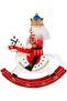 Christmas Ornament Lead Soldier Rocking Horse Red-White 15 Cm. - 3