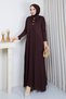 Women's Skirt with Ruffles and Net Pattern, Mercerized Knitwear Dress