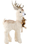 Christmas Ornament Decorated Deer Cream-Gold 30X53 Cm. - 3