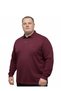 Burgundy Plus Size Men's Pique Sweatshirt