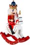 Christmas Ornament Lead Soldier Rocking Horse Red-White 25 Cm.