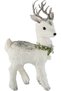 Christmas Ornament Decorated Deer Glitter White-Silver 29X51 Cm. - 3