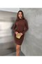 Women's Winter Soft Stand Collar Mini Dress - 3