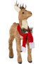Christmas Ornament Natural Straw Covered Deer Brown 38X56 Cm. - 4